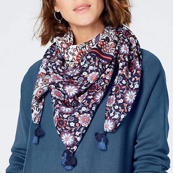 j press silk patchwork scarf